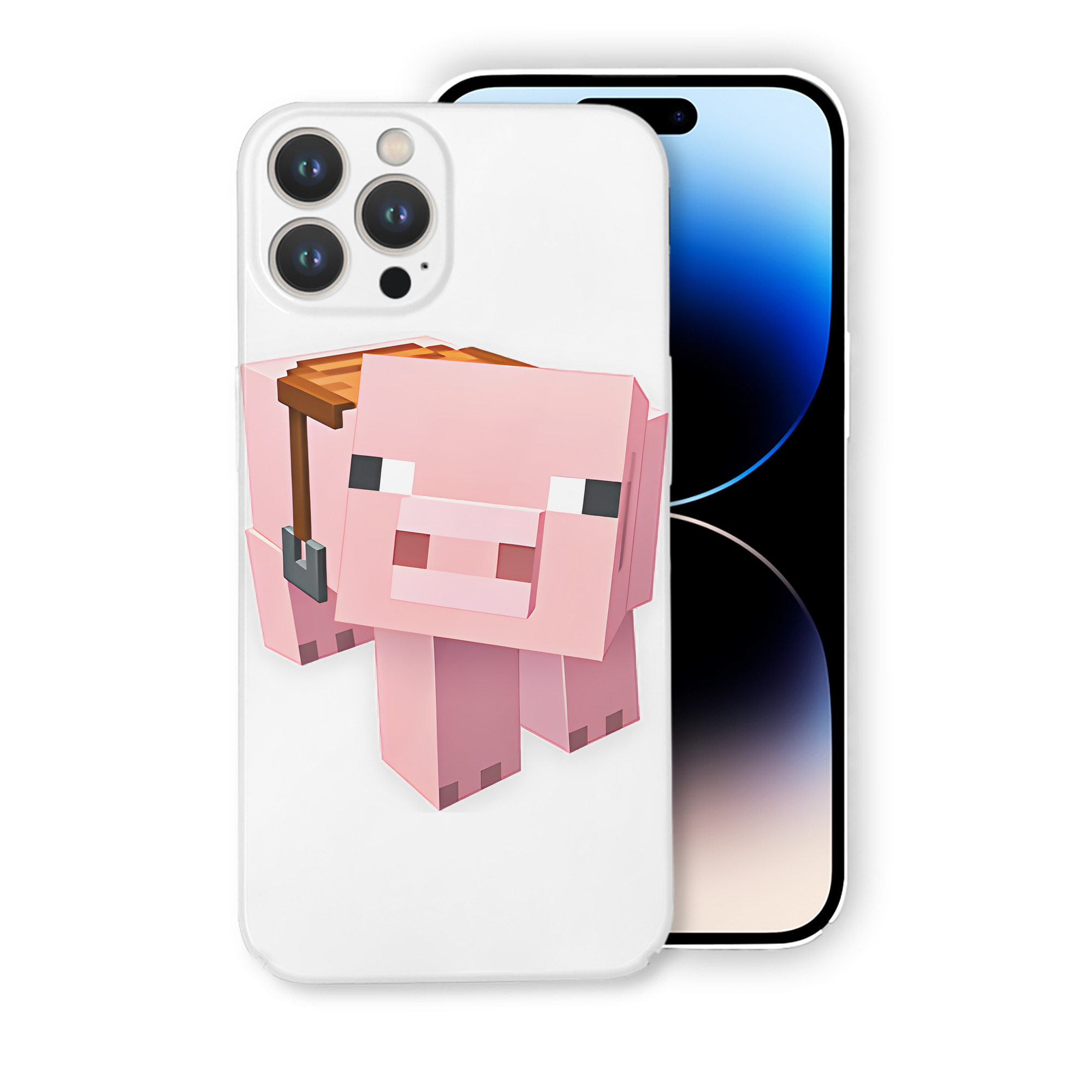（画像用） マインクラフト ブロックの世界 Minecraft MC Block world 【iPhone 14シリーズ対応】ハードケース